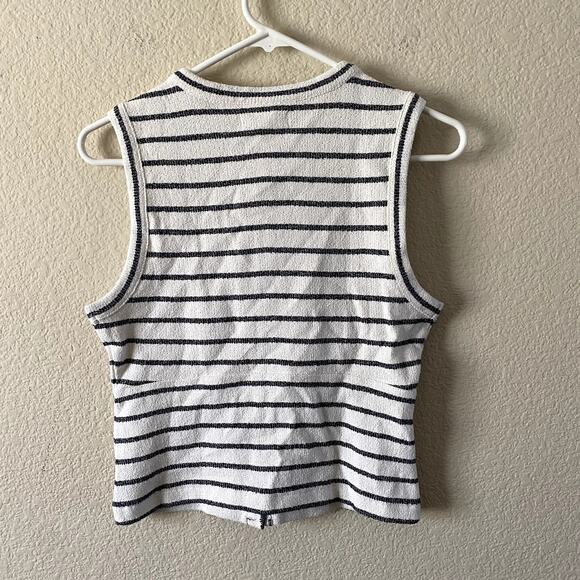 MADEWELL Women Split-Crewneck Cardigan Tank Size S NWT Summer Work Outfit - Picture 7 of 7